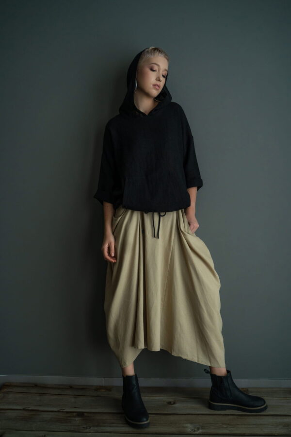 Bluza Temple • Len — Czarny — zdjęcie 4 z 4