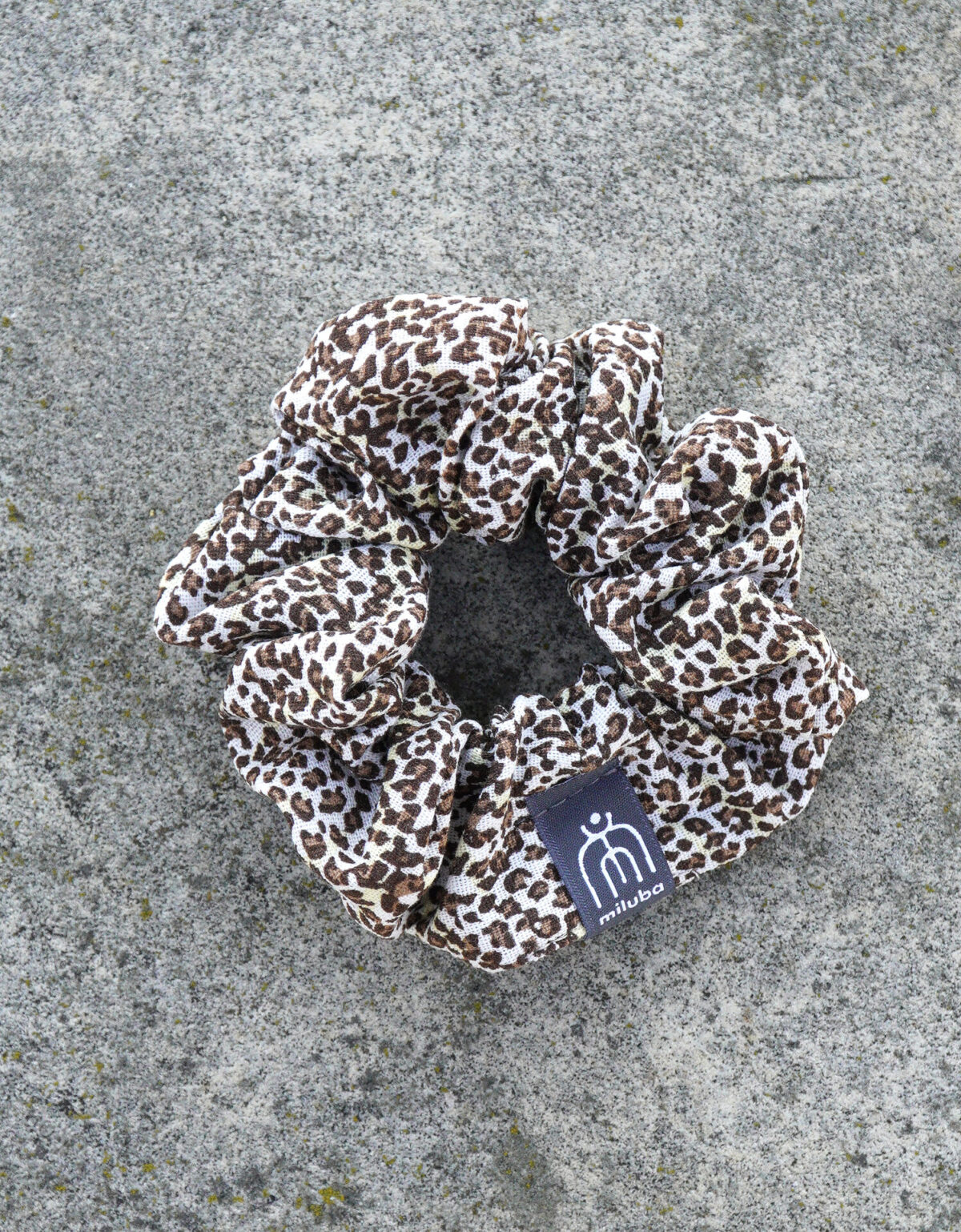 Scrunchie do włosów panterka - len z wiskozą — zdjęcie 1 z 3