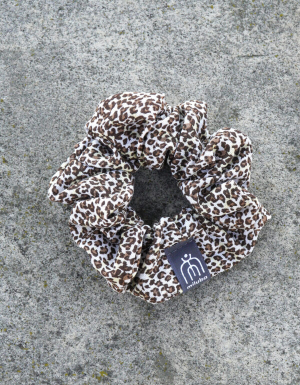 Scrunchie do włosów panterka - len z wiskozą — zdjęcie 1 z 3